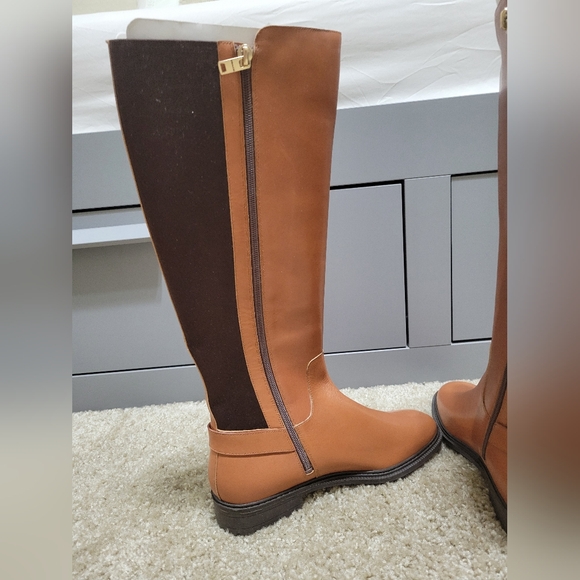 Coach Fitz Cognac and Brown Women's Riding Boots - Picture 3 of 5